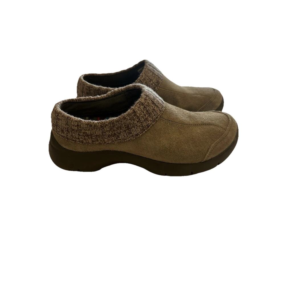 Dansko Eartha US 6 EU 36 Clogs Tan‎ Suede Leather Slides Comfort Support Shoes